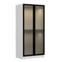 Hanah Home Armario Kale Glass Black - 210 Blanco y Negro